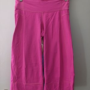 Lululemon pink wide leg crops